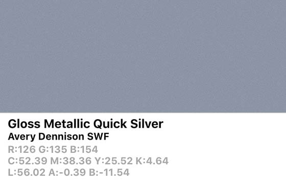 *SWF Gloss Metallic Quick Silver 152cm (25m/rll) AV2560002, BM6090001