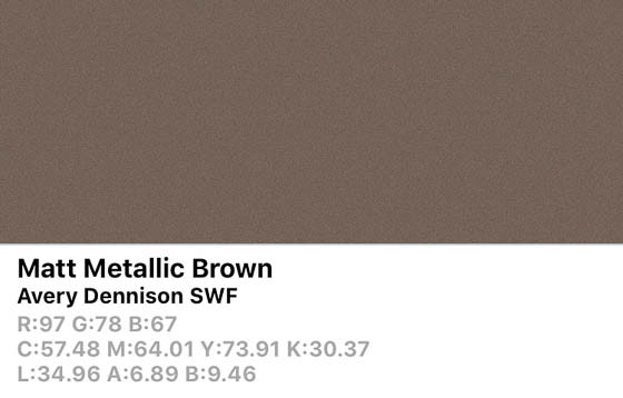 *SWF Matte Metallic Brown 152cm (25m/rll) LB5240001