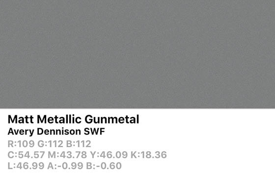 SWF Matte Metallic Gunmetal 152cm (25m/rll) AS9120008