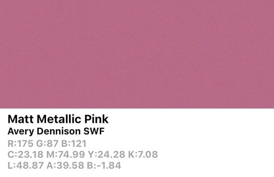 *SWF Matte Metallic Pink 152cm (25m/rll) AP2230001