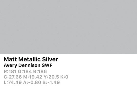 *SWF Matte Metallic Silver 152cm (25m/rll) LB5190001