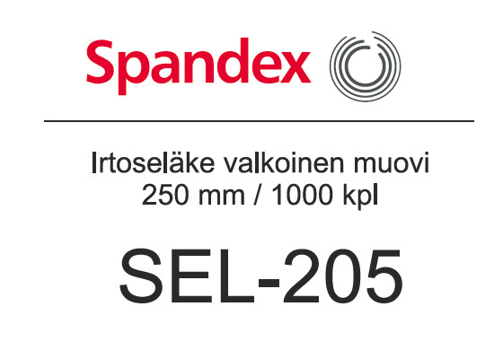 SEL-205 Irtoseläke valkoinen muovi 133mm 