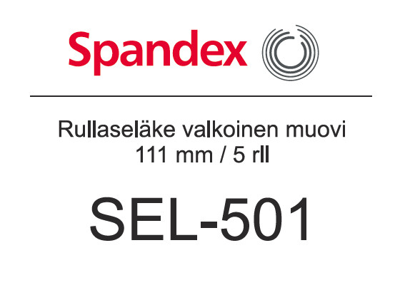 SEL-501 Rullaseläke valkoinen muovi 111mm