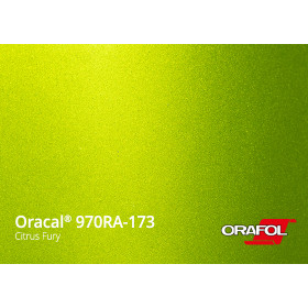 *ORA 970RA-173 citrus fury met. 152cm (25m/rll) glossy metallic